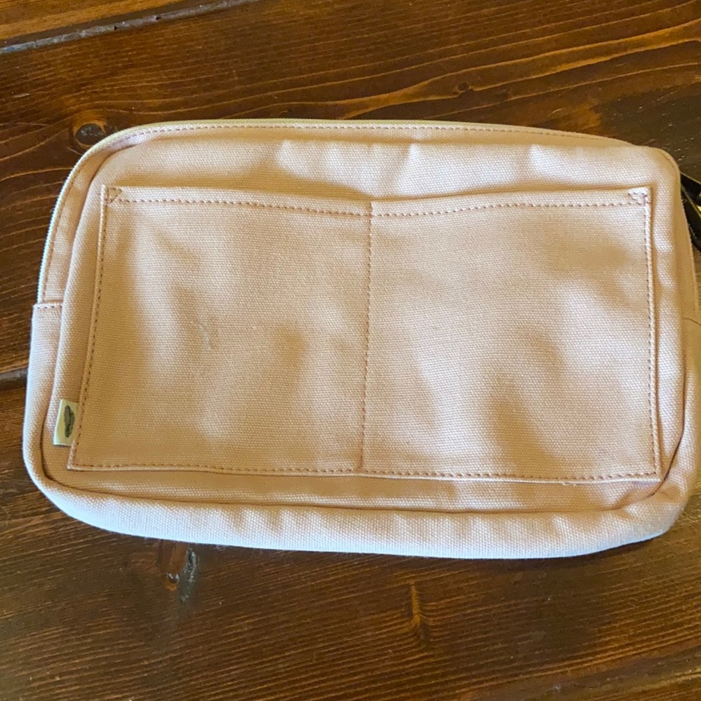 Birdling pink canvas pouch